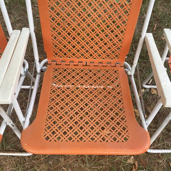 Fauteuils de camping pliants années 70