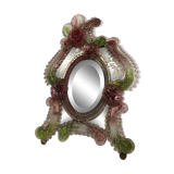 Murano colored glass table mirror