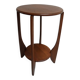 Table d'appoint ronde en chêne Art Déco