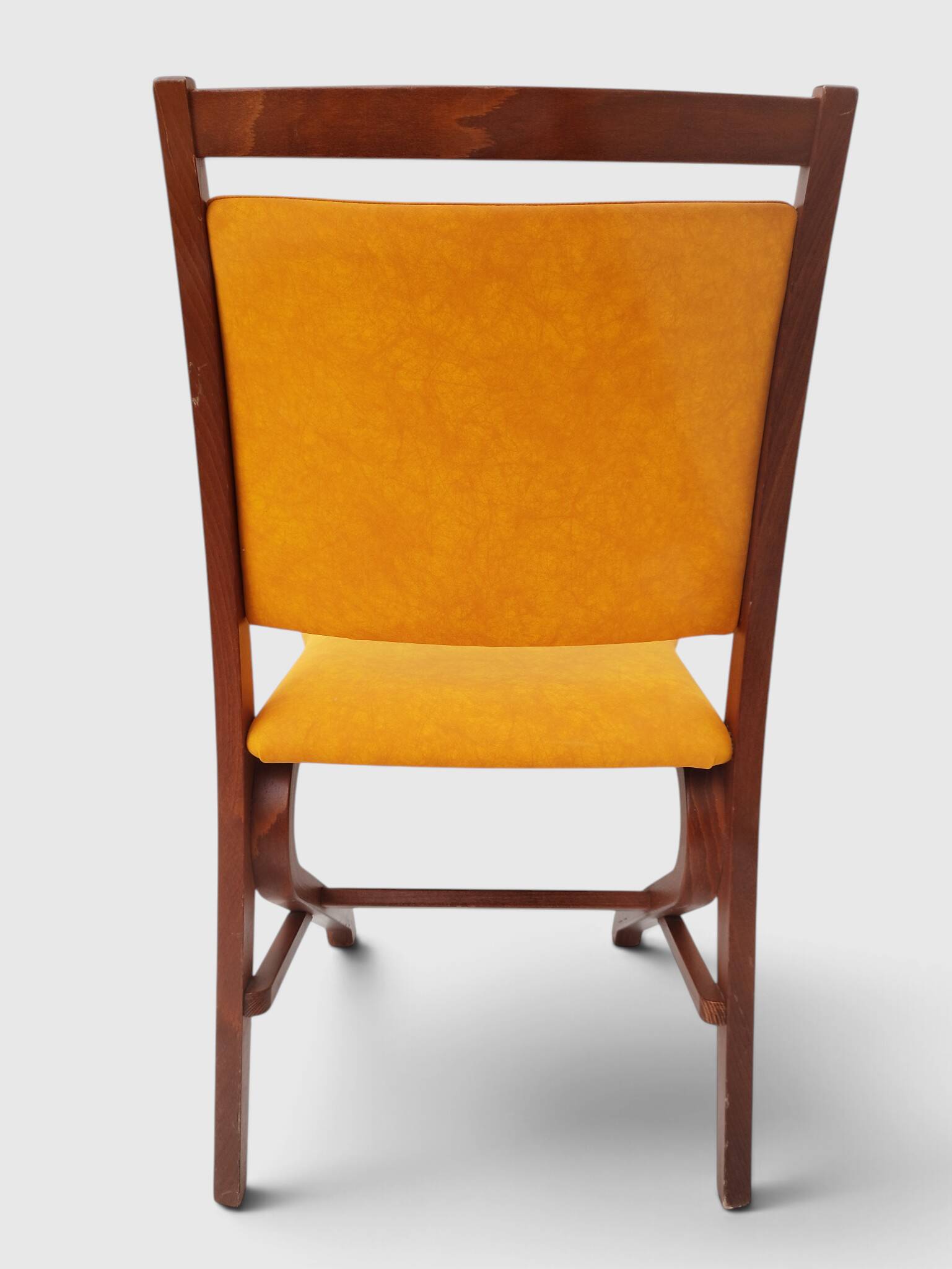 Set of 4 vintage saffron Scandinavian chairs