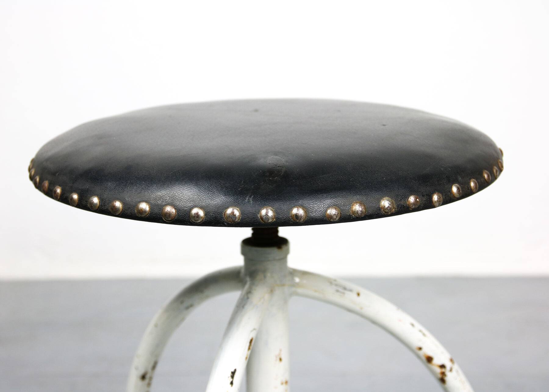 Vintage Industrial Adjustable Swivel Stools, Set of 3