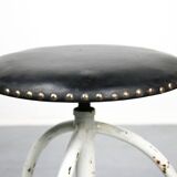 Vintage Industrial Adjustable Swivel Stools, Set of 3