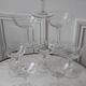 Set of 8 crystal cups engraved 30s