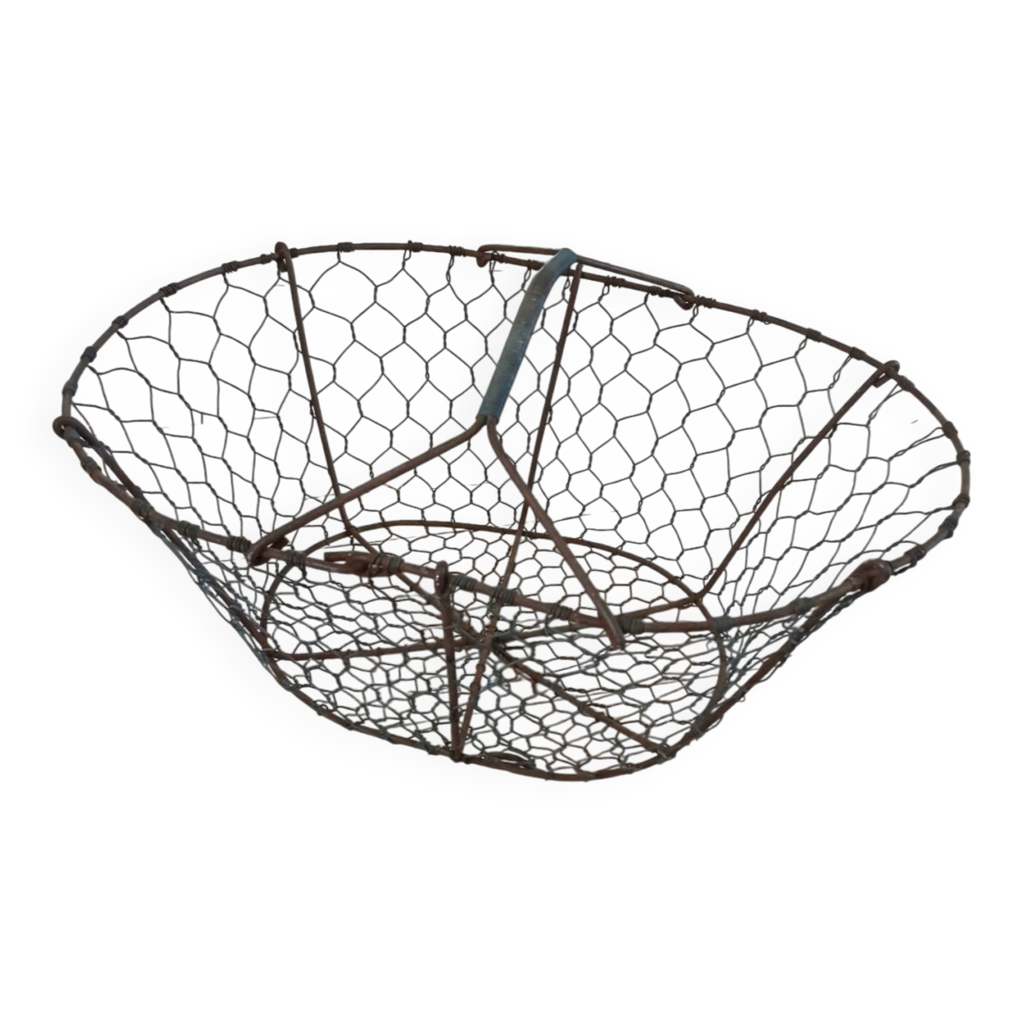 Antique metal basket + wire
