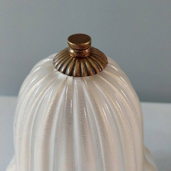 Set of 2 filigree Murano glass lamps