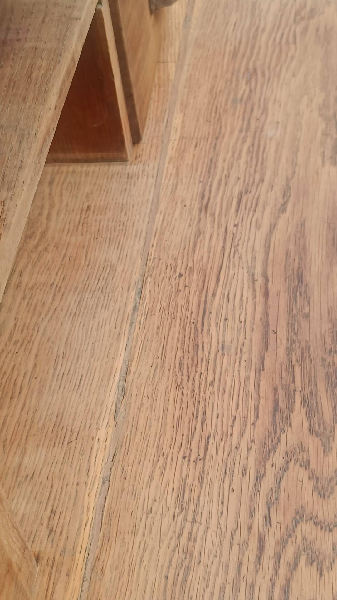 Antique solid oak desk with steps – 5 drawers