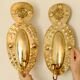Pair of large mid-century Swedish brass sconces