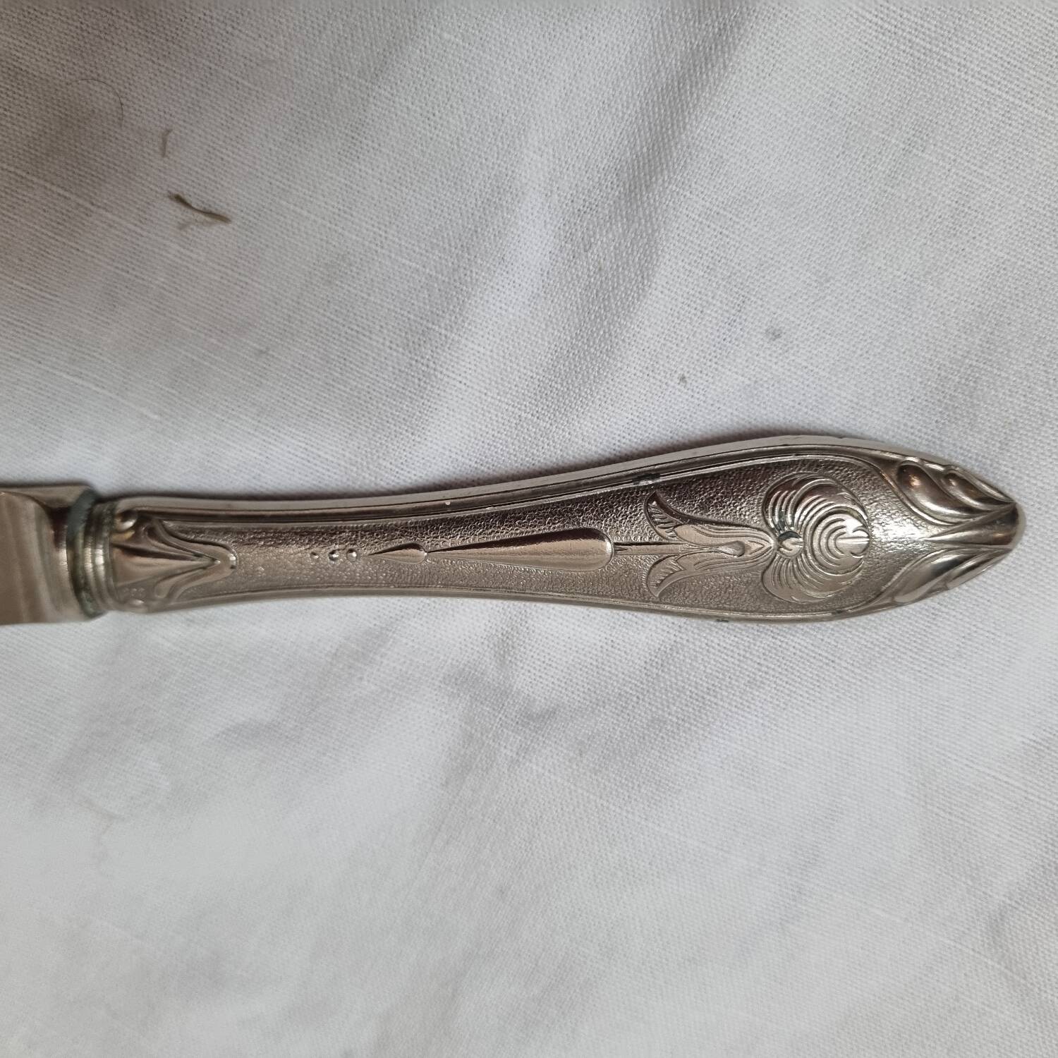 Art deco silver cake knife