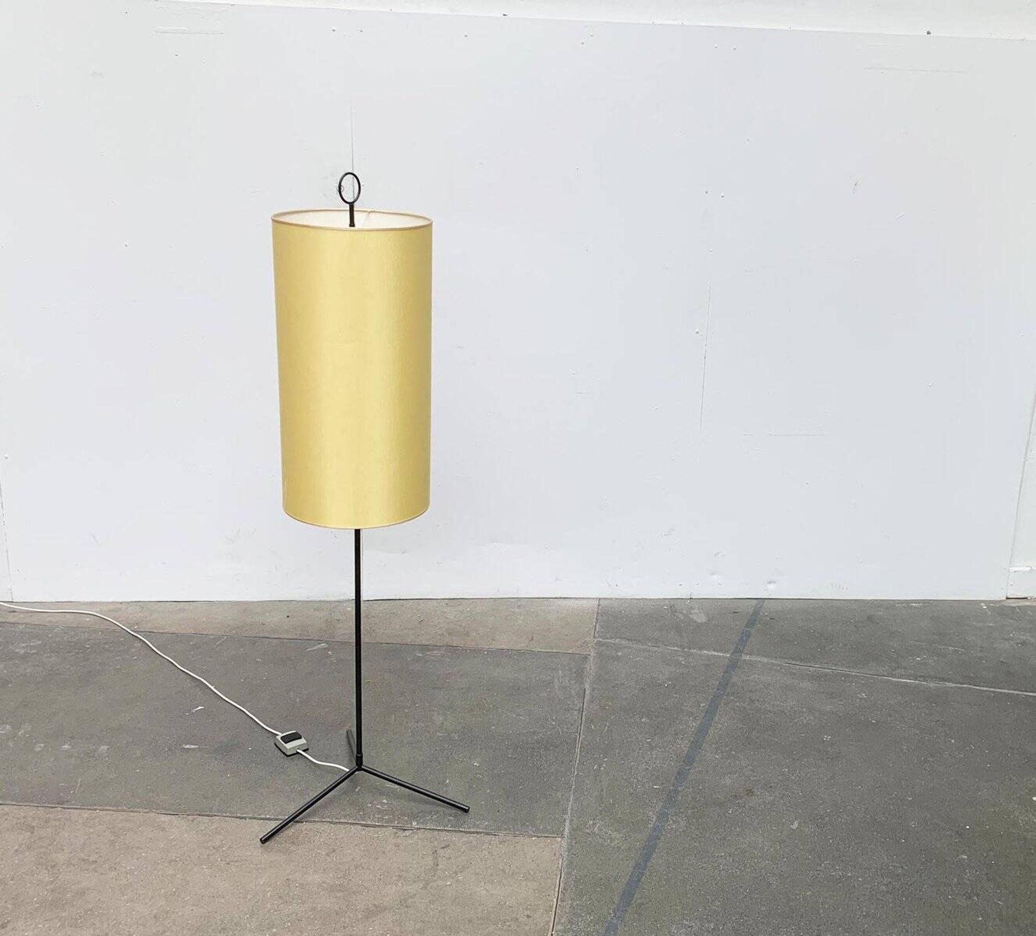 Mid-century minimalist tripod floor lamp