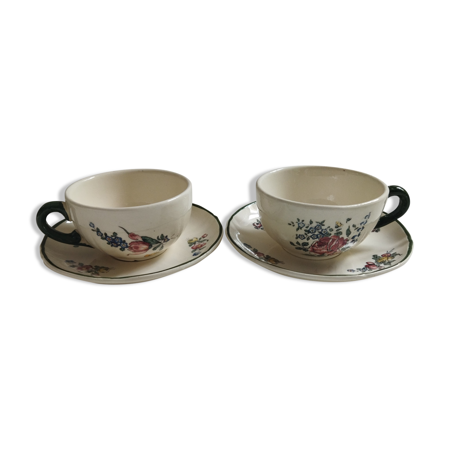 Old earthenware cups Villeroy & Boch 1562 Old Strasbourg