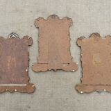 Set of 3 old tin frames stamped late nineteenth century