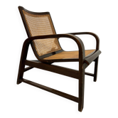 Functionalist lounge chair in curved wood no. 668 Thonet Debrecen