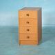 Scandinavian minimalist blonde oak chest, mid-century modern chest.