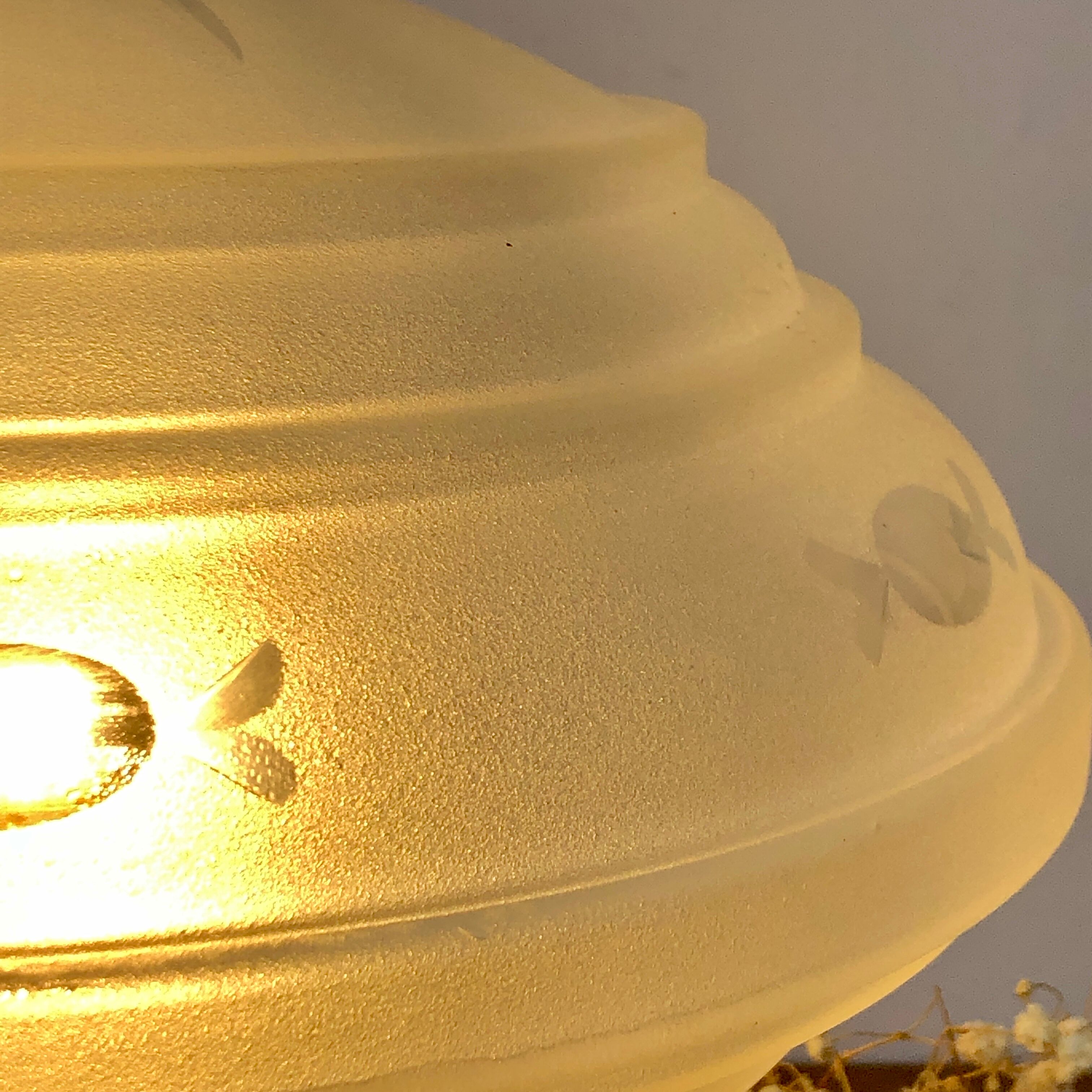 Vintage globe-deposed glass lamp