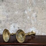 Pair of brass candlesticks