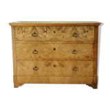 Louis Phillipe style chest of drawers in light walnut 20th century