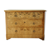 Commode  style Louis Phillipe en noyer clair XXème