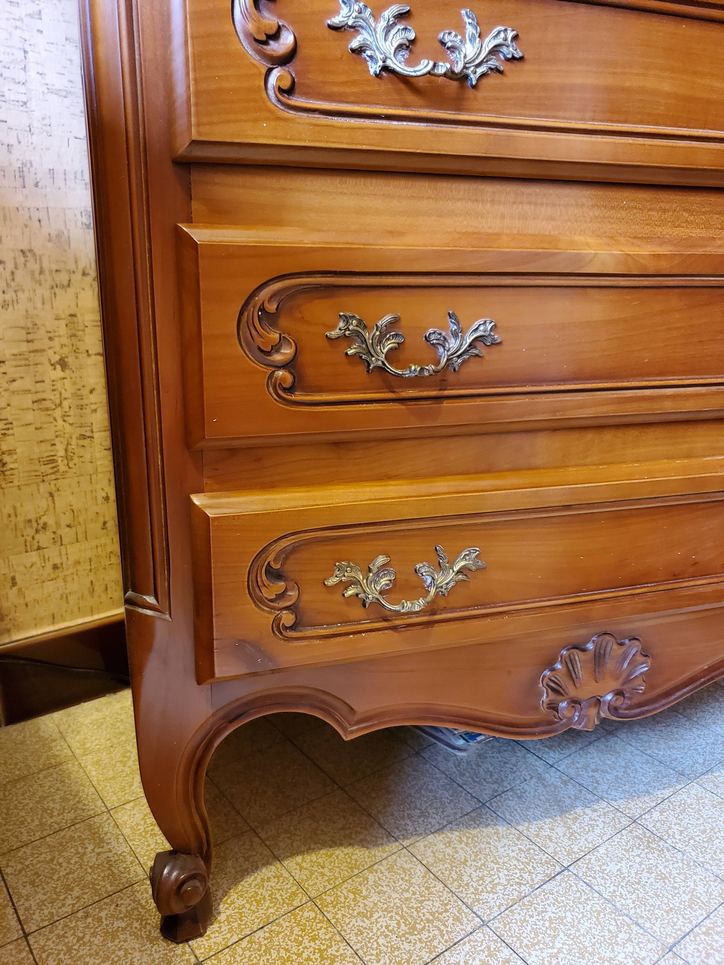 Vintage cherry wood secretary