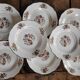 Porcelain dessert plates with bird decoration – Gressey 50s