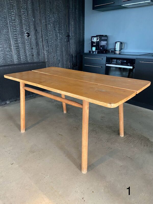 Table ''grain de café'' vintage années 60 - Pierre Gautier