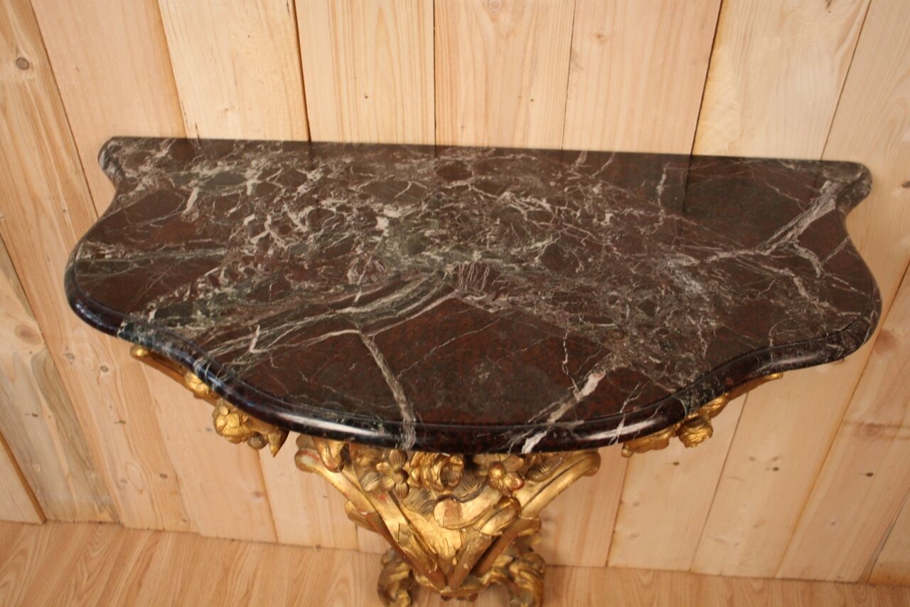 19th century golden wood console