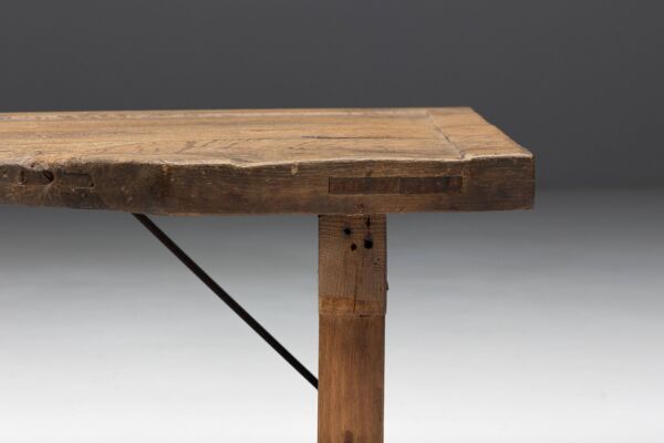 Table basse d'artisan bijoutier, France, XIXe siècle