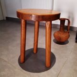 2 vintage tripod stools