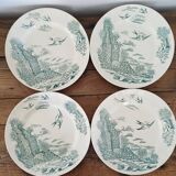 Assiettes plates terre de fer Longchamp