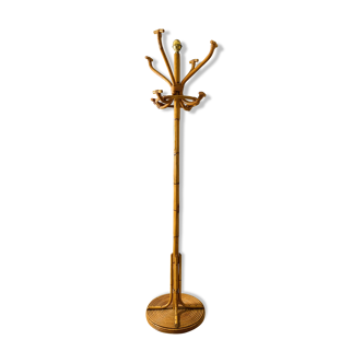Bamboo parrot coat rack from the 1960s