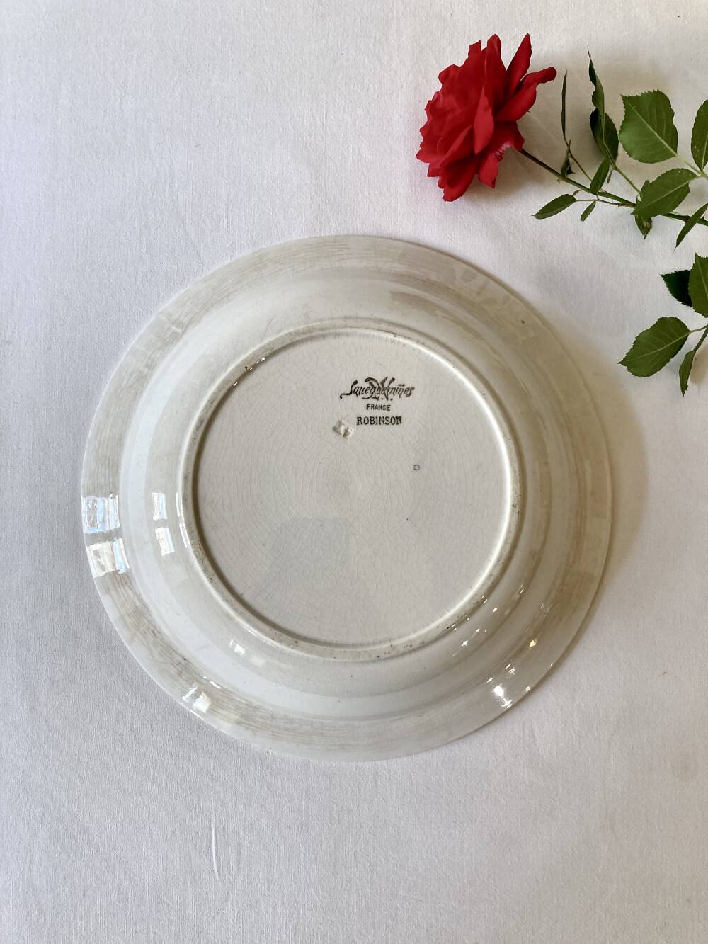 Round plate, Sarreguemines, Robinson model