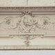 Decorative panel or top of door in wood and patinated stucco 19th century