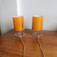 Paire de lampes tubes vintage Orange Pop & Chrome