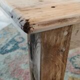 Farmhouse table in solid oak and pine, raw, washed, 212x93