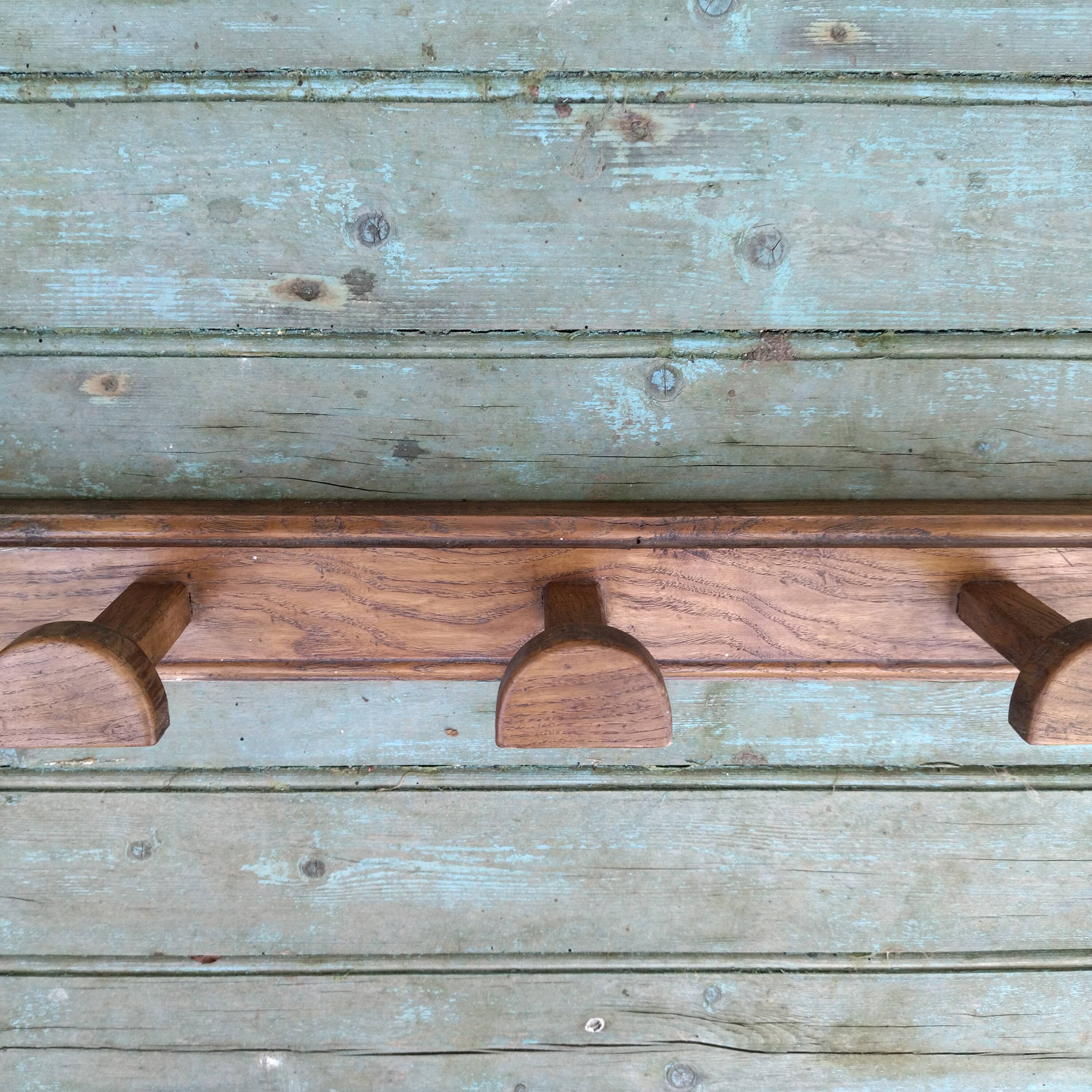 Coat rack raw wood 50s