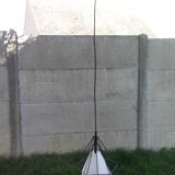 Black metal suspension with white blind