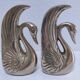 Pair of vintage stylized brass bird bookends