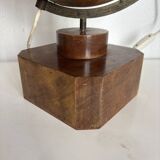 Vintage 1930 globe terrestrial Jacques Adnet world map J. Forest glass wood -