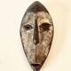 African mask, Fang tribe, wood and kaolin