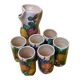 Sanguino Toledo Sangria Pitcher and Six Cylinder Glasses