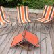 4 vintage camping armchairs