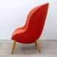 Fauteuil lounge Hyg Lounge rouge Normann Copenhagen