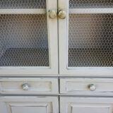 Large taupe gray chicken coop buffet