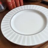 Guy Degrenne serving dish in Limoges porcelain, Venice Day Platinum