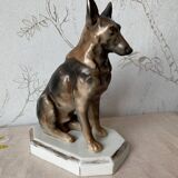 Large Vintage German Shepherd Statuette