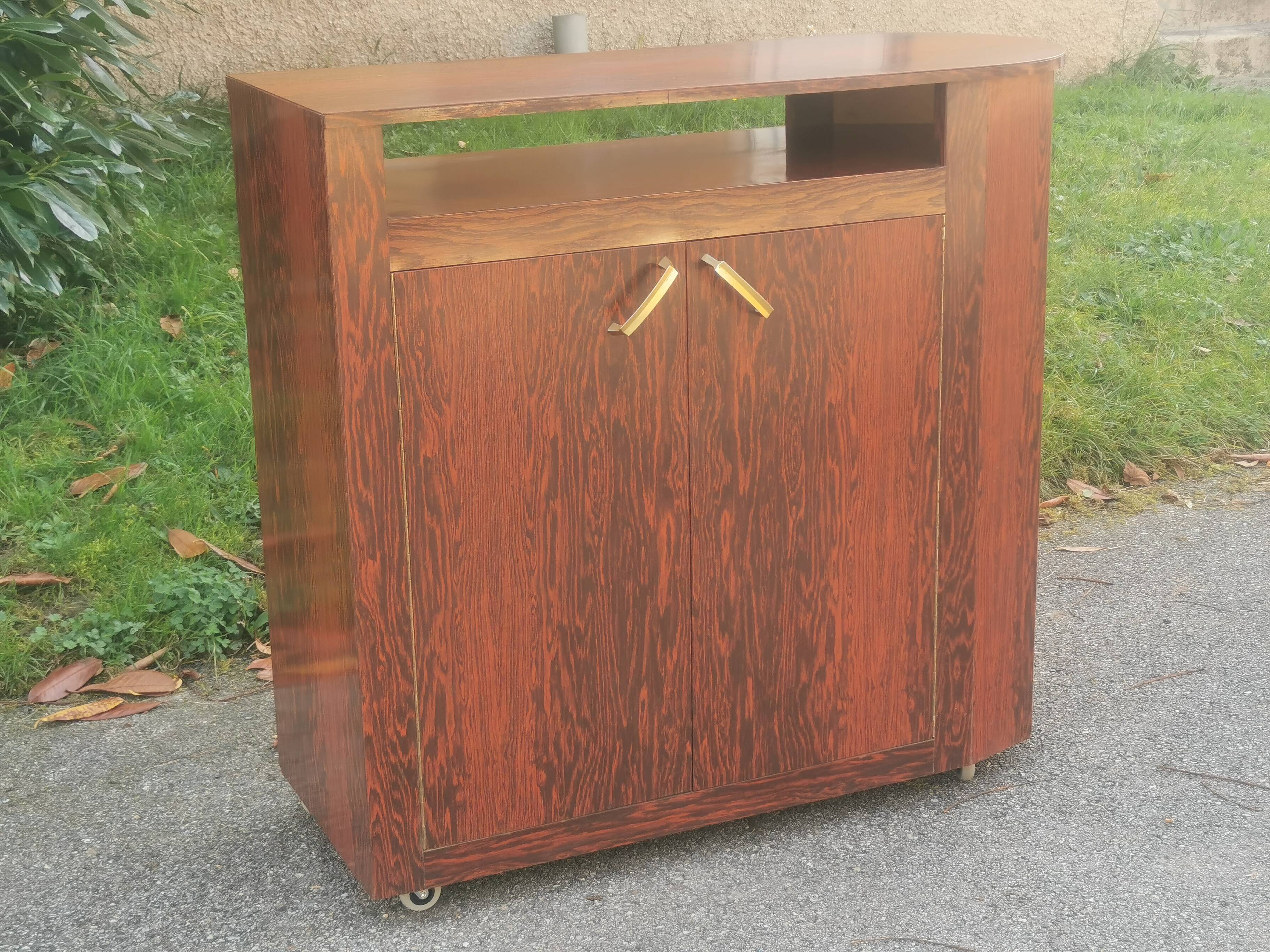 Vintage desktop furniture "flamed mahogany"