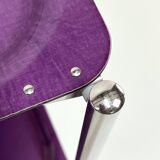 Desserte roulante table pliante bar stratifié couleur violine - textable platex