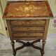 Commode travailleuse marquetée époque Napoléon III à abattant avec miroir