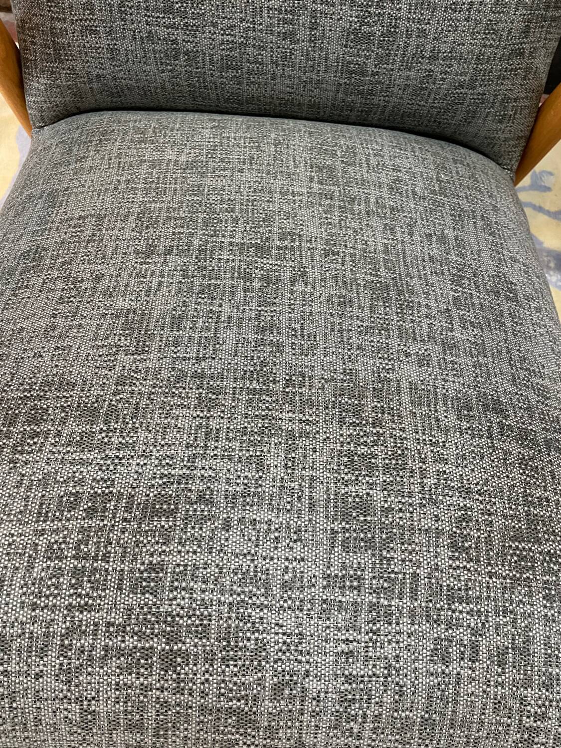 Paire de faiteuils vintage gris chiné