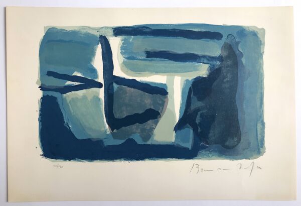 Bram van velde, mp 127, 1973. lithographie originale signée au crayon