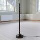 Organic whirlwind floor lamp in stained birch, Sweden, 1940s.